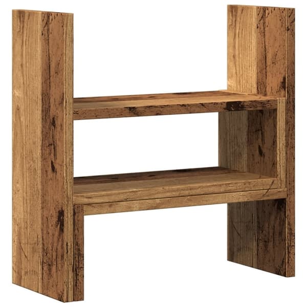 vidaXL Justerbar bordhylle gammelt tre 40x17x41 cm konstruert tre