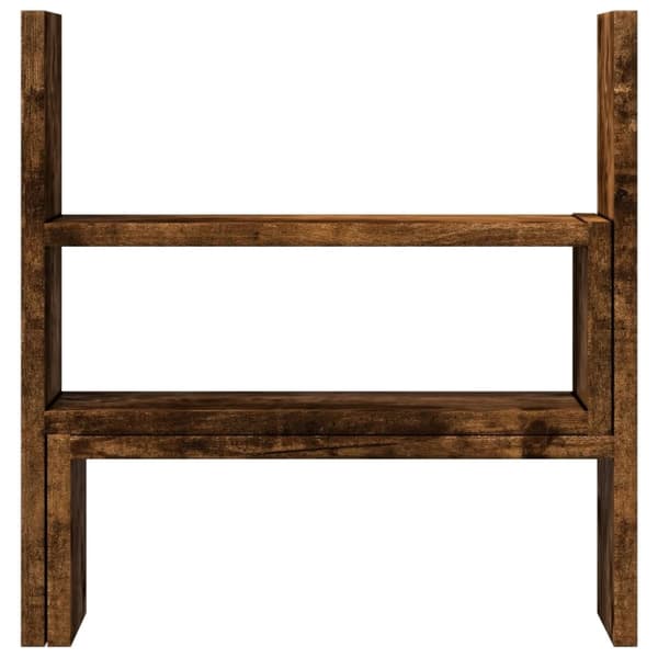 vidaXL Justerbar skrivebordshylle røkt eik 40x17x41 cm konstruert tre