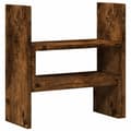 Miniatyrbilde 7 av 11: vidaXL Justerbar skrivebordshylle røkt eik 40x17x41 cm konstruert tre