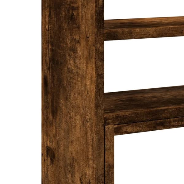 vidaXL Justerbar skrivebordshylle røkt eik 40x17x41 cm konstruert tre