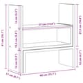 Miniatyrbilde 11 av 11: vidaXL Justerbar skrivebordshylle røkt eik 40x17x41 cm konstruert tre