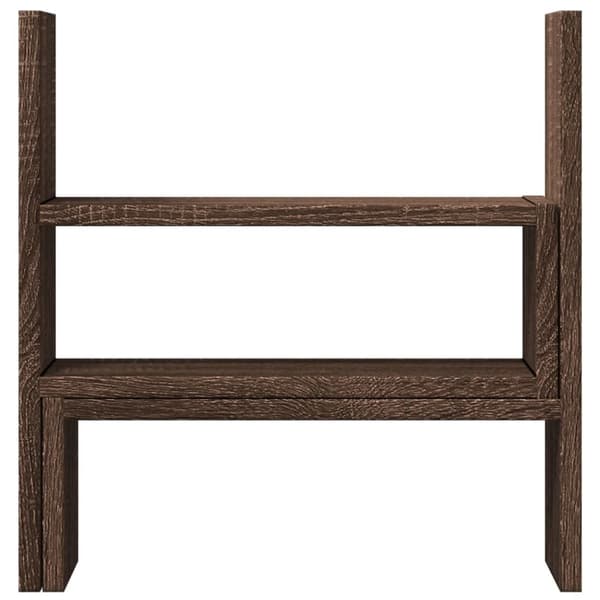 vidaXL Skrivbordshylla justerbar brun ek 40x17x41 cm konstruerat trä