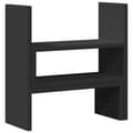 Miniatyrbilde 7 av 11: vidaXL Justerbar skrivebordshylle svart 40x17x41 cm konstruert tre