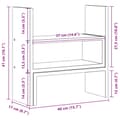 Miniatyrbilde 11 av 11: vidaXL Justerbar skrivebordshylle svart 40x17x41 cm konstruert tre
