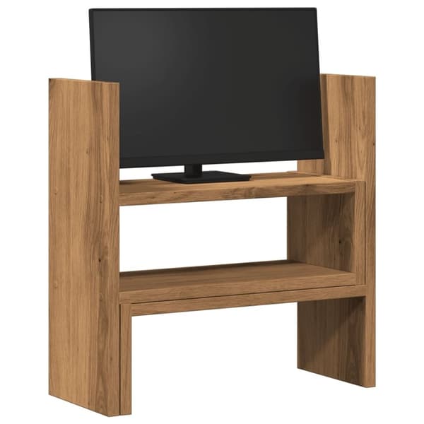 vidaXL Justerbar bordhylle artisan eik 40x17x41 cm konstruert tre