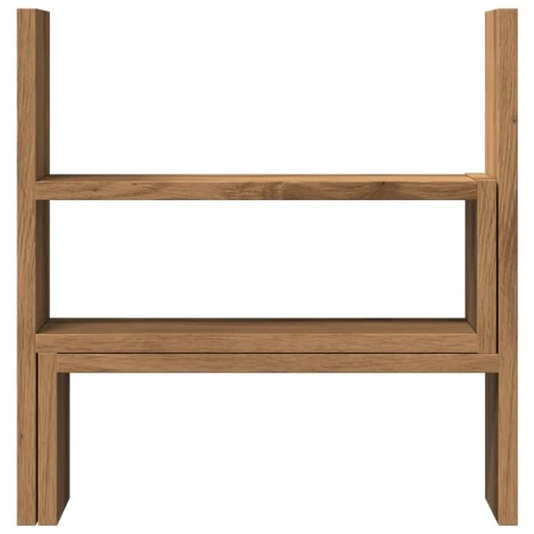 vidaXL Justerbar bordhylle artisan eik 40x17x41 cm konstruert tre
