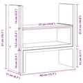 Miniatyrbilde 11 av 11: vidaXL Justerbar bordhylle artisan eik 40x17x41 cm konstruert tre