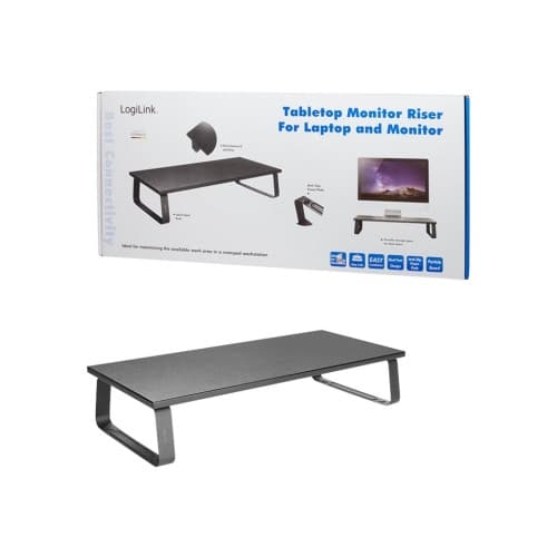 LogiLink Monitor Riser ställ - för LCD-bildskärm/bärbar dator - svart Svart