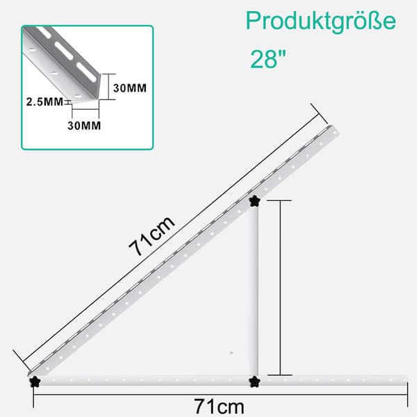 INF Aluminium Solpanel Trekant Beslag