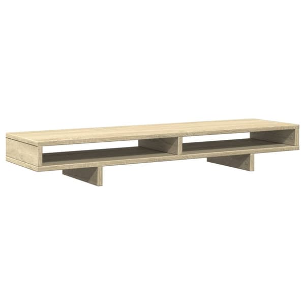 vidaXL skærmstander 100x27x15 cm konstrueret træ sonoma-eg