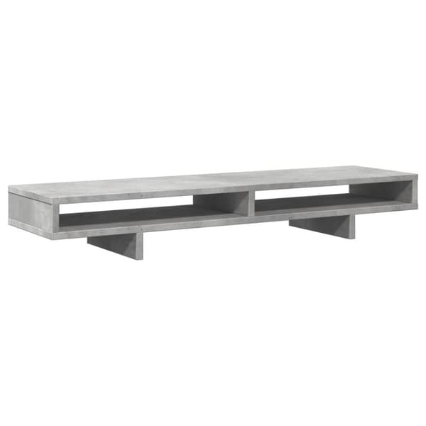 vidaXL skærmstander 100x27x15 cm konstrueret træ betongrå