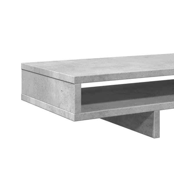 vidaXL skærmstander 100x27x15 cm konstrueret træ betongrå