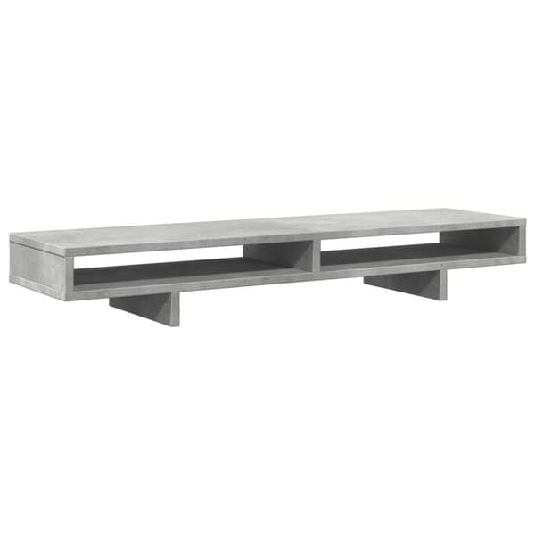 vidaXL skærmstander 100x27x15 cm konstrueret træ betongrå
