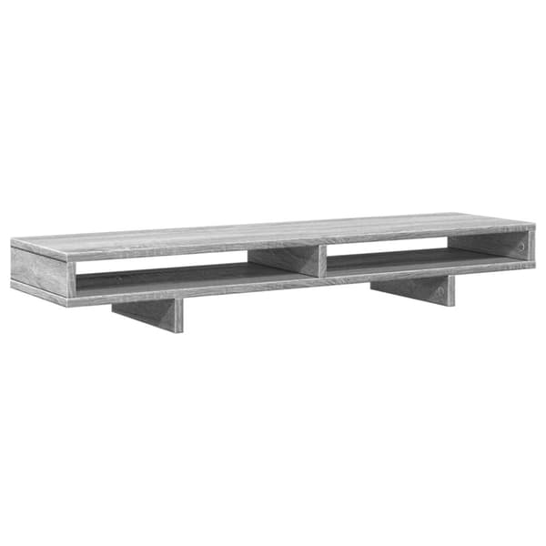 vidaXL skærmstander 100x27x15 cm konstrueret træ grå sonoma-eg