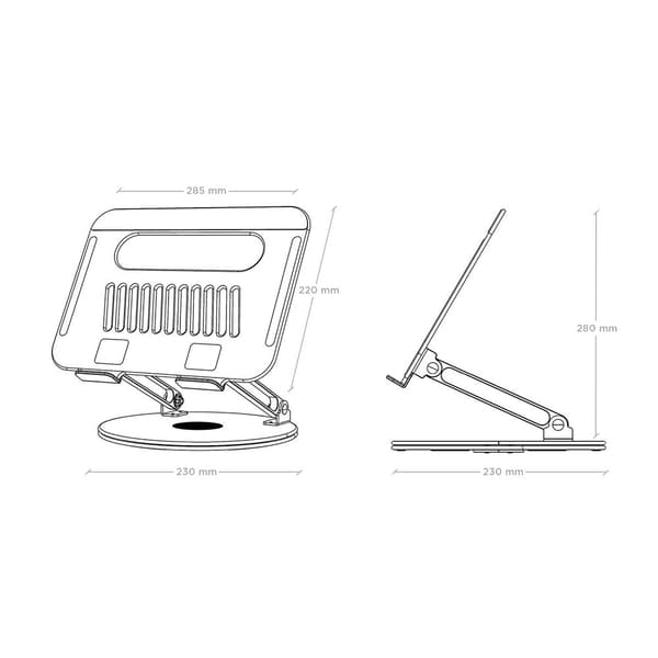 Aisens Lps4sxl-247 Bærbar Computer Stand