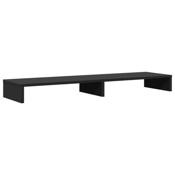 Skärmställ svart 100x27x10 cm konstruerat trä