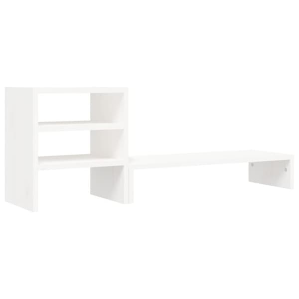 Skärmställ vit 81 x 20 x 30 cm massiv furu