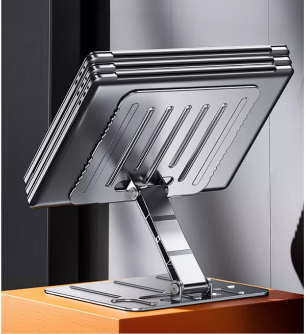 INF laptop stativ til skrivebord, ergonomisk aluminium laptop stativ
