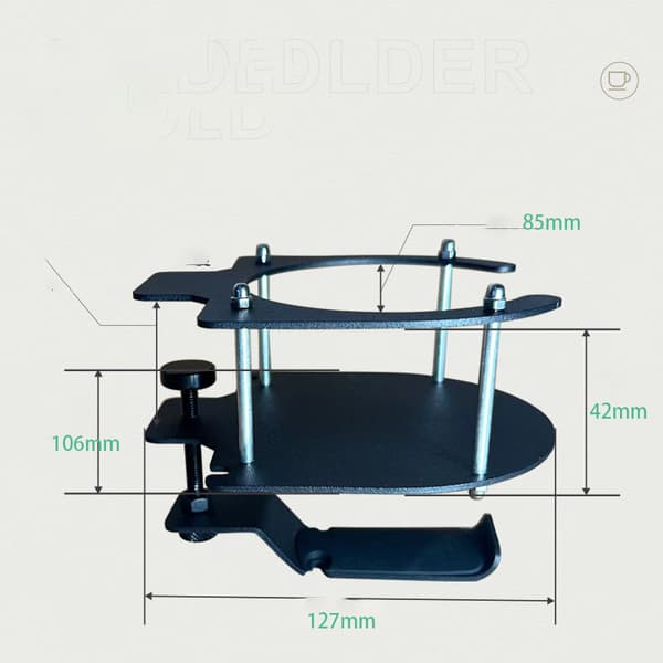 INF Hodesettstativ med koppholder - Svart
