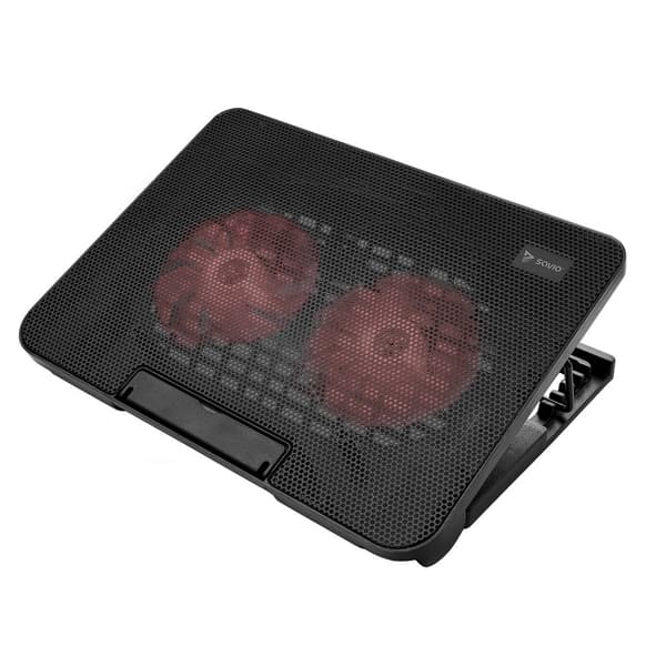Savio COS-02 kølepude til bærbar computer, 2 ventilatorer Sort