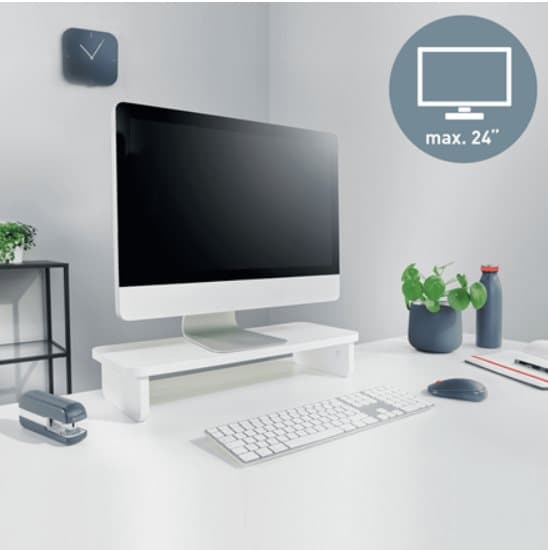 Leitz 64340001 näytön teline / jalusta 61 cm (24") valkoinen työpöytä