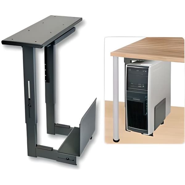 LINDY Pull-out PC-stativ för montering under skrivbord - Metall - Svart