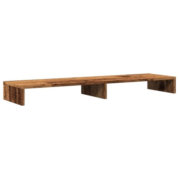 Skärmställ åldrat trä 100x27x10 cm konstruerat trä