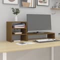 Miniatyrbild 1 av 2: Skärmställ honungsbrun 81x20x30 cm massiv furu