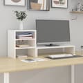 Miniatyrbild 1 av 2: Skärmställ vit 81 x 20 x 30 cm massiv furu