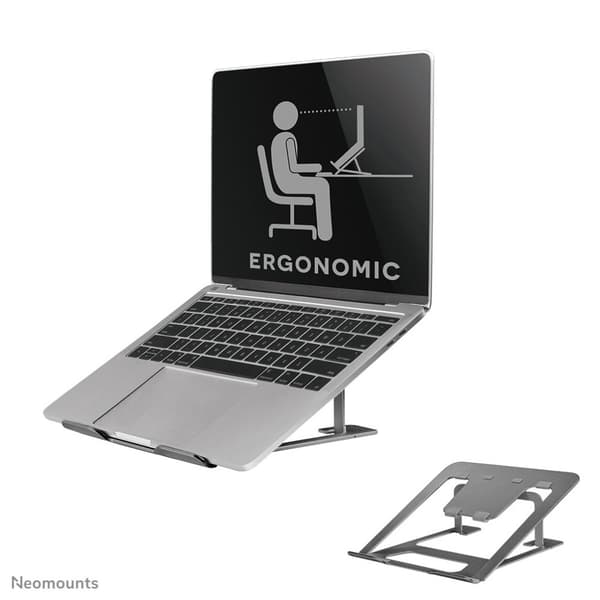 Neomounts NSLS085GREY Laptop-stativ 10-17" - foldbar - kompakt - universal Grå
