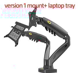 Laptop- og skærmmontering, 360 graders rotation, understøtter 27 tommer skærme,VERSION 1