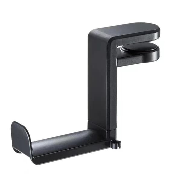 INF Skrivebordsklemme Hovedtelefonholder 360° Roterende Headsetholder Sort