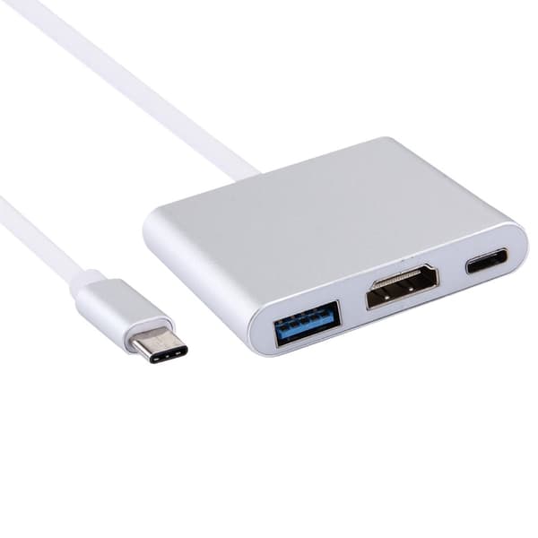 USB 3.1 Type-C-han til USB-C, HDMI og USB 3.0-hun-adapter - understøtter 4K-opløsning
