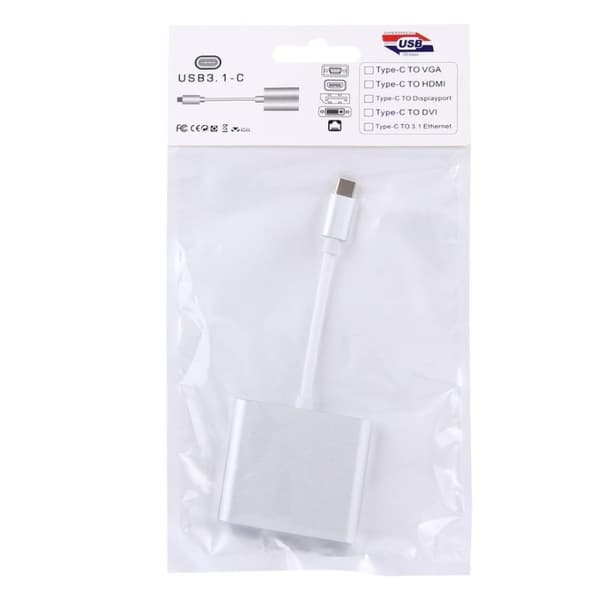 USB 3.1 Type-C-han til USB-C, HDMI og USB 3.0-hun-adapter - understøtter 4K-opløsning