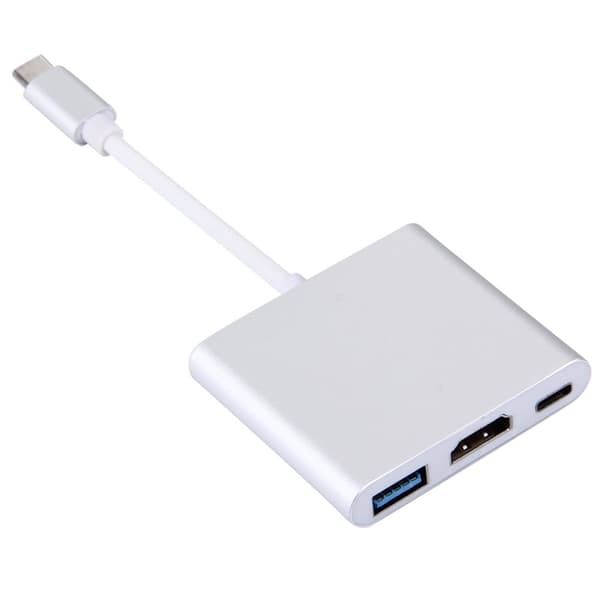 USB 3.1 Type-C-han til USB-C, HDMI og USB 3.0-hun-adapter - understøtter 4K-opløsning