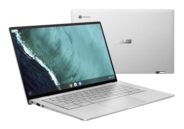 ASUS Chromebook Flip C434TA AI0045 - Flipputformning - Core m3 8100Y / 1.1 GHz - Chrome OS - 8 GB RAM - 32 GB eMMC - 14 pekskärm 1920 x 1080 (Full HD) - UHD Graphics 615 - 802.11ac - glittersilver