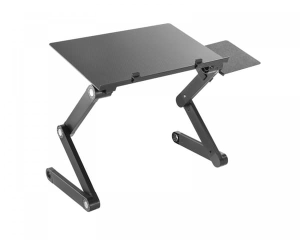Justerbart Laptopställ med Sidofäste för Musmatta
