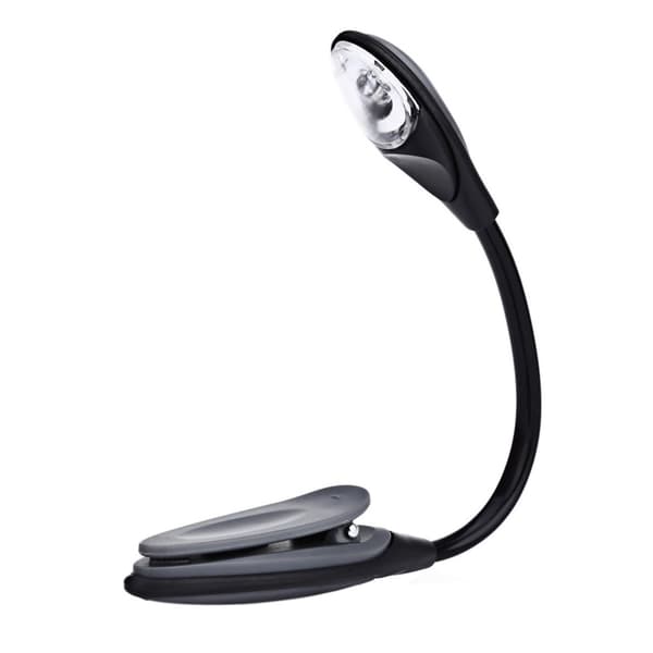 LED-läslampa med clips och flexibel svanhals