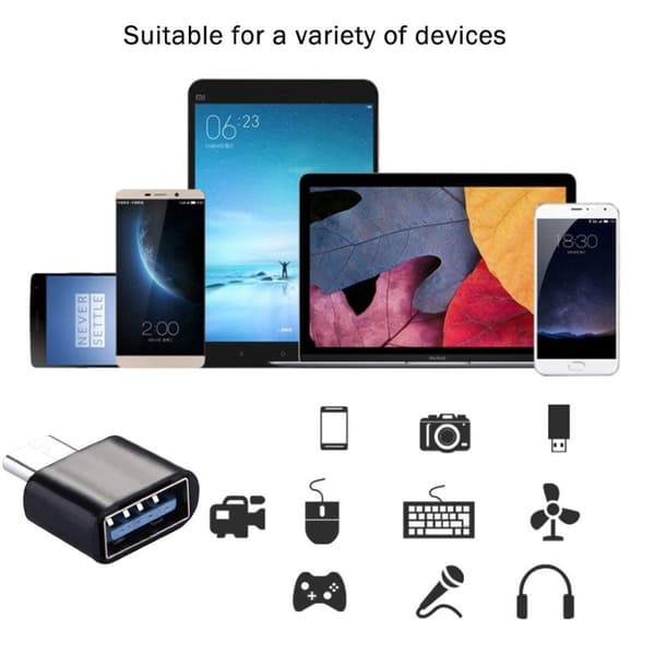 OTG-adapter USB Type-C til USB 3.0 - kompatibel med smartphone og computer