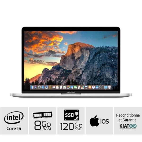 MACBOOK PRO 13 tum Grå core i5 8 go ram 120 go SSD hårddisk tangenter AZERTY- REFURBISHED
