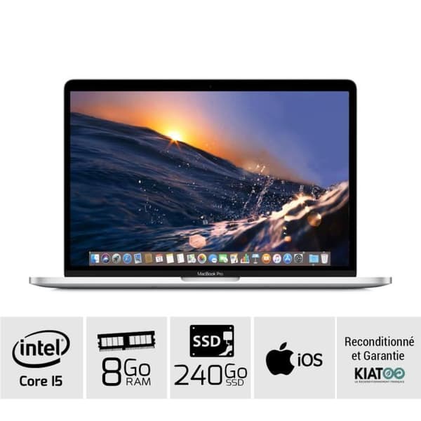 MACBOOK PRO 13 tum Grå kärna i5 2,5 GHz 8 gb ram 240 gb SSD hårddisk QWERTY-tangentbord- REFURBISHED