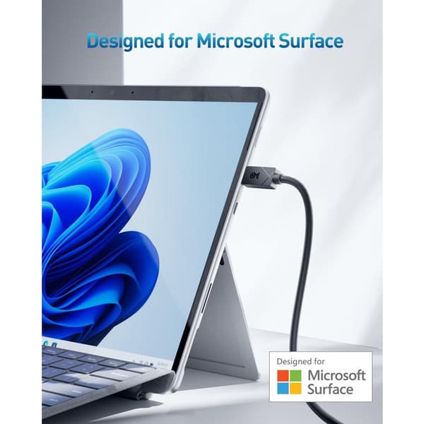 Cable Matters 1m USB4 40Gbps 8K60Hz 4K120Hz PD100W Designet til Microsoft Surface kompatibel med Thunderbolt 4 og 3