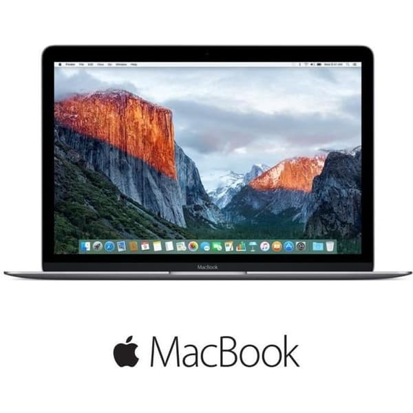 Apple MacBook - MLH72FN/A - 12" Retina - 8GB RAM - OS X El Capitan - Intel Core m3 - 256GB hårddisk - Space Grey- USED Grå