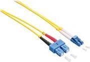LogiLink - Patch ledning - LC/UPC single mode (M) til SC/UPC single mode (M) - 1 m - fiberoptisk - duplex - 9/125 mikron - OS2 - halogenfri - gul