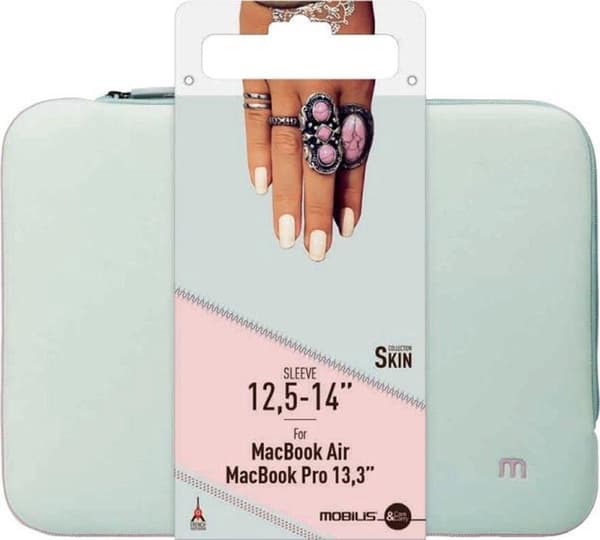 Mobilis 049005 anteckningsboksväska 35,6 cm (14") Mapp/ärm Grå, Rosa