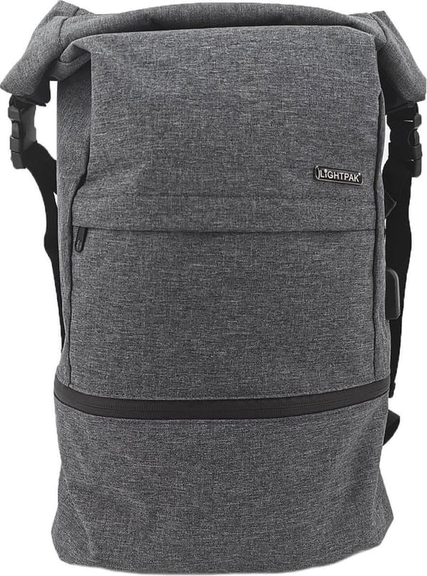 Lightpack Ryggsäck Lightpak Grey med - 17 laptopfack. 43x30x14cm 600D