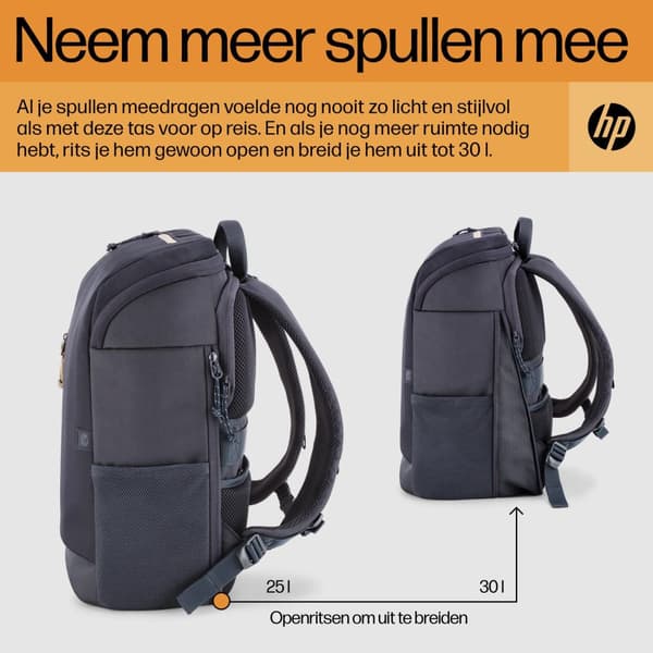 HP Travel 25 liter 15,6 blå rygsæk til bærbar computer