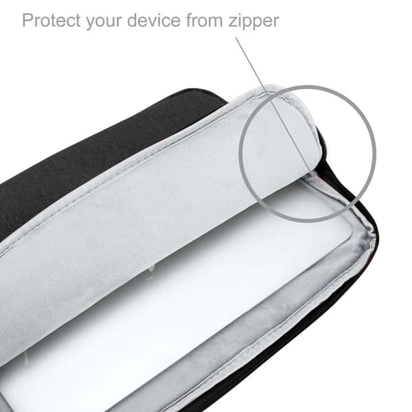 Kannettavan tietokoneen / Tablet Protection Bag 15,6 tuuman Läppärilaukku tapauksessa kangas sametti sisävuori ja osasto Anti-Scratch vetoketju