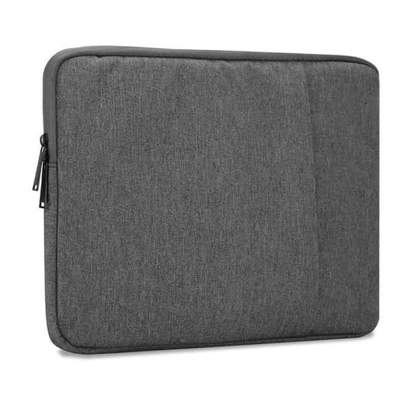 Kannettavan tietokoneen / Tablet Protection Bag 15,6 tuuman Läppärilaukku tapauksessa kangas sametti sisävuori ja osasto Anti-Scratch vetoketju TUMMAN HARMAA