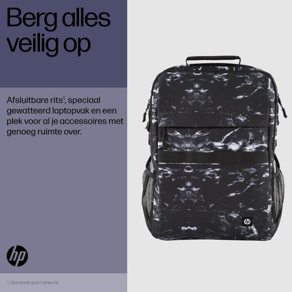 HP - Campus XL - Notebook-rygsæk - 40,9 cm (16,1") - Stenmarmor (7J592AA)